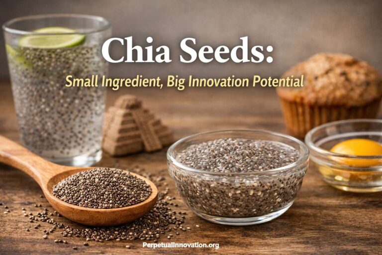Chia seeds health and nutrition concept showing organic chia seeds and gel for egg substitute and superfood use