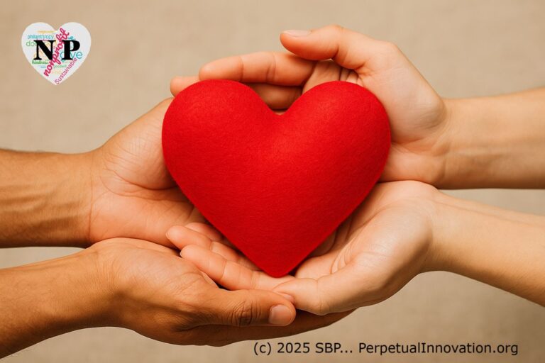 Hands of two people gently holding a bright red heart symbolizing generosity and Giving Tuesday charitable support.