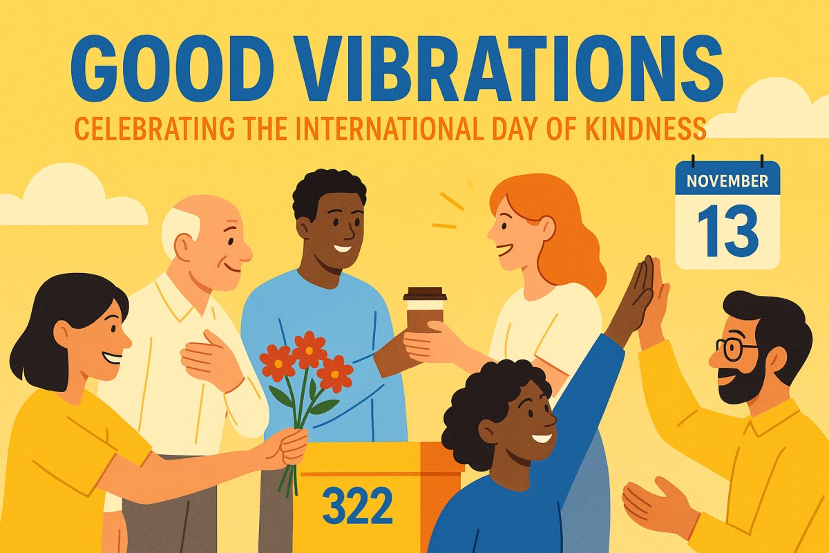People from around the world sharing small acts of kindness, smiles, and gifts on November 13 — World Kindness Day