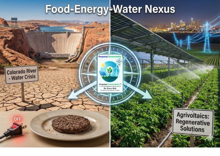 Food Energy Water Nexus showing how water scarcity, energy demand, and food systems interact to create systemic risk