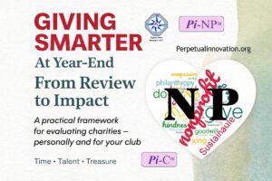 Giving smarter at year-end with a practical framework for evaluating charities personally and for service clubs