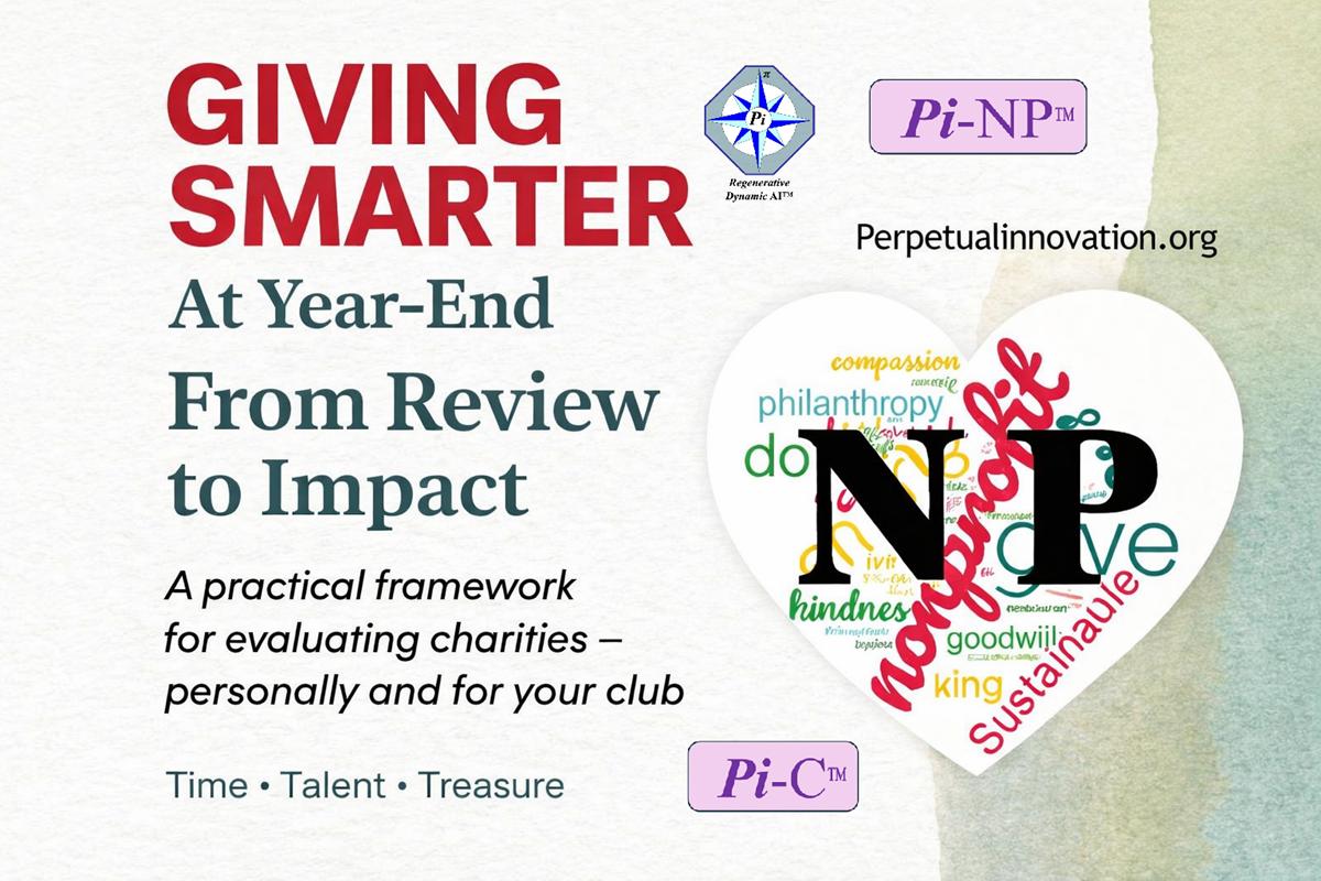 Giving smarter at year-end with a practical framework for evaluating charities personally and for service clubs