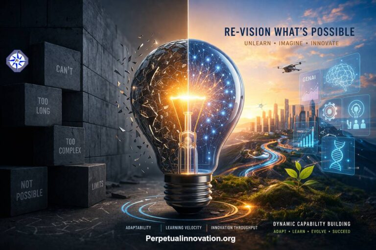 Glowing light bulb with AI circuitry representing GenAI innovation