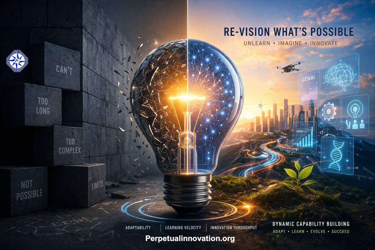 Glowing light bulb with AI circuitry representing GenAI innovation